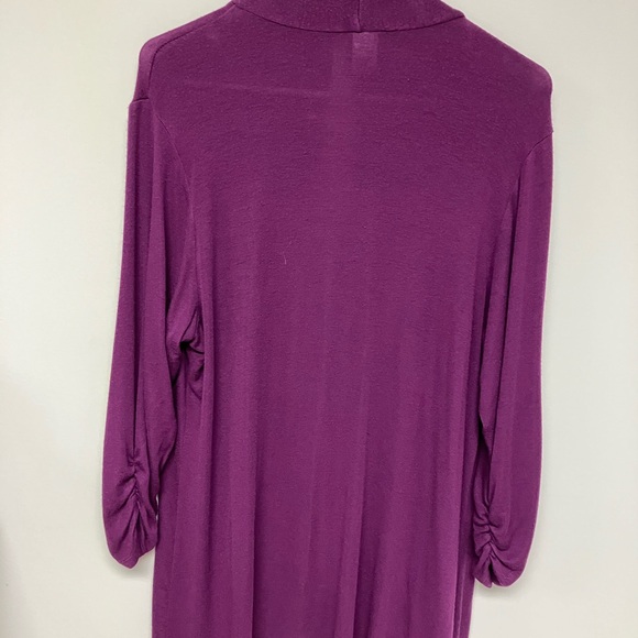 Mod Lusive cardigan, open front, purple, XL - Picture 2 of 6